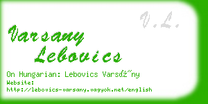 varsany lebovics business card